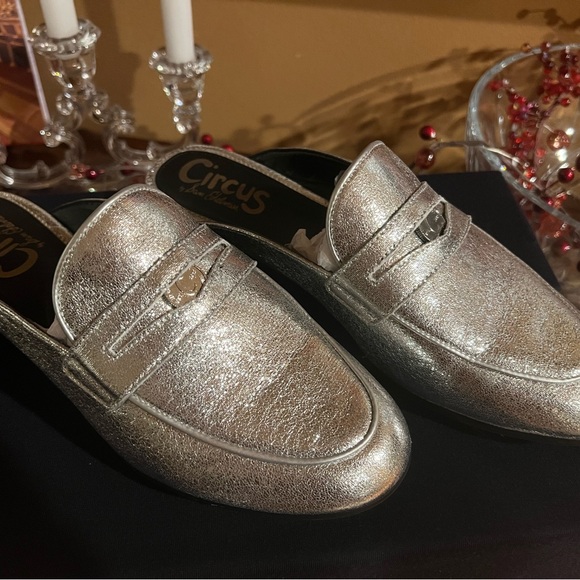 Circus by Sam Edelman Hal, Silver, Penny Loafer Mules. Size 8 1/2. - Picture 6 of 6